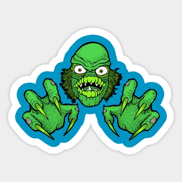 Creature from the Black Lagoon Sticker by rossradiation